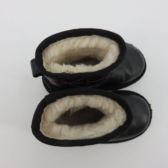 Ugg Toddler 7 US 6 UK 1167315T Kids Classic Mini Pearlized Boot Black Winter - Picture 11 of 15